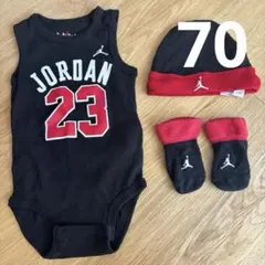 JORDAN ベビー ロンパース 帽子 靴下 3点セット