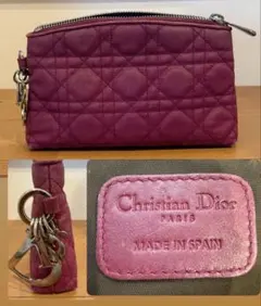に*ん様 Dior ピンク パテントレザー 三つ折り財布 - メルカリ