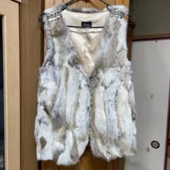 B DONNA リアルファーベスト本物毛皮