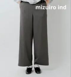 mizuiro ind ハイウエスト イージー スラックスパンツ