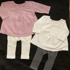 ユニクロ　ロンＴ　双子　レギンス　タイツ　セット　チュニック　まとめ売り　70