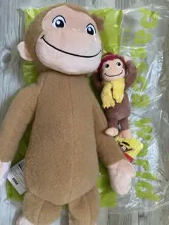 おさるのジョージ ぬいぐるみセット　ふわもこ 　ウインター