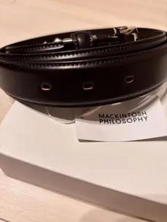 【新品未使用】MACKINTOSH PHILOSOPHY 牛革ベルト チョコのサムネイル