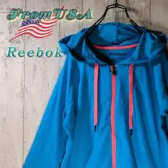 パーカー リーボック L 青ランニング トレッキング アウトドア ソフトシェル