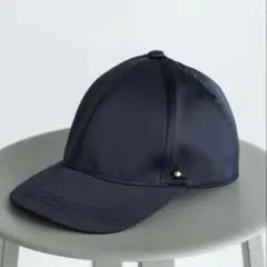 Pois ポワ サテンキャップ　ネイビー