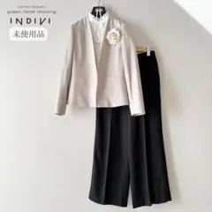 未使用✨グリーンレーベル インディヴィ フォーマル セットアップ スーツ 38