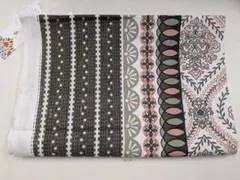 マルチカバー　オリーブグリーン・花柄生地