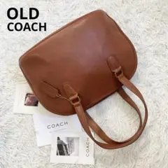 vintage coach old round brown ワンショルダー