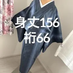 ☆【美品✨】東レシルック さんび 洗える着物 夏着物 絽 小紋 濃紺 舞