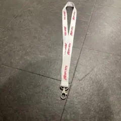 ホワイト ロゴ入り ナイロンストラップ