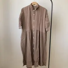 アースミュージックアンドエコロジー シャツワンピース Fサイズ