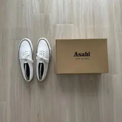 廃盤 ASAHI アサヒ デッキシューズ ホワイト キャンバス スニーカー 国産