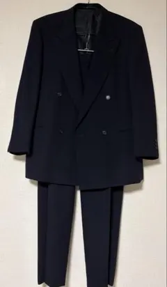【美品】 Full Mark 洋服の青山　スーツ　上下セット　ネイビー　紺無地のサムネイル