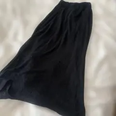 黒い編み物デザインタイトスカート