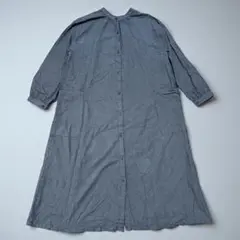 studio CLIP ギンガムチェック ロングシャツワンピース F