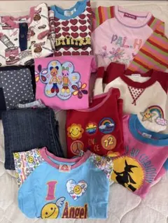 キッズ　子ども用120センチ　明るい　派手　元気な服10点セット（ジーンズ2点）