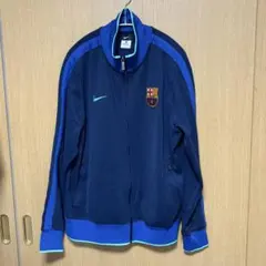 激レア】NIKE×FCバルセロナ トラックジャケット 紺 M 刺繍ロゴ - メルカリ