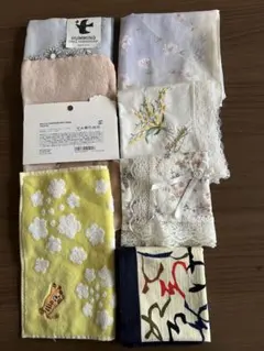 超メルカリ市！レディースタオルハンカチ 3枚とハンカチ4枚セット