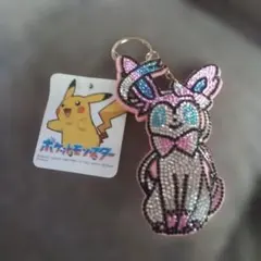 ポケモン ラインストーンマスコット キーホルダー ニンフィア 未使用