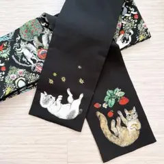 ダックスフンド刺繍の袋帯 黒 - メルカリ