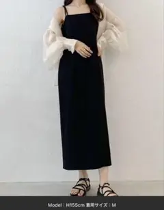 JUNOAH Iラインキャミワンピース Mサイズ