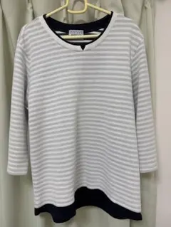 NICOLE CLUB FOR MEN ボーダーカットソー 七分袖