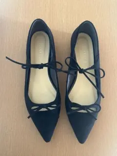 LE TALON ポインテッドダブルリボンフラット　24.0cm