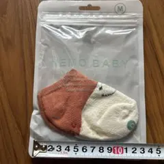 Nemo Baby Mサイズ ベビー靴下 オレンジとホワイト