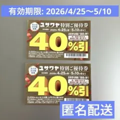 【2枚セット】ユザワヤ　特別ご優待券　割引券　友の会