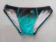 EGDE 競パン ビキニ Mサイズ ブラック/ターコイズ