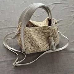 RODE SKO タッセル付ペーパーミニバッグ オフホワイト アーバンリサーチ