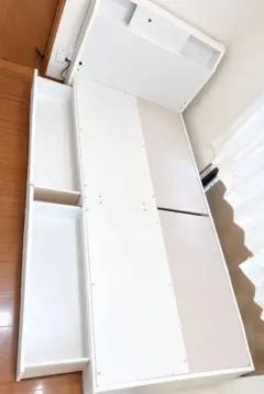 「関東地方限定-配送可能」収納付き シングルベッドフレーム 100x200cm