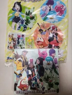 ポケモンパン　ポケモンデコレーションシールセット　デコキャラシールホルダー