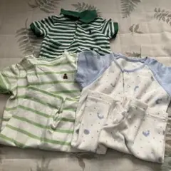 70サイズ子供服ベビー服女の子男の子ロンパース・カバーオール 3点セット