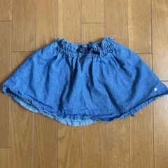 プティマイン　デニム　スカート リボン付き