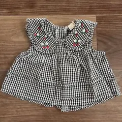 【訳あり】petit main/ノースリーブ/80/ギンガムチェック