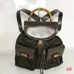 GUCCI グッチ バンブー バックパック リュックサック ナイロン ブラウンのサムネイル