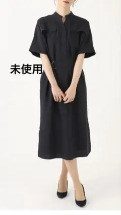 未使用 タグ付き 冷感シャツワンピース ベルト付き ANCHOR WOMAN
