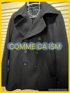 【美品】COMME CA ISM： ピーコート/ブラック/メンズＳ