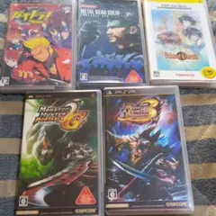 PSPのソフトです。画像の5本です。