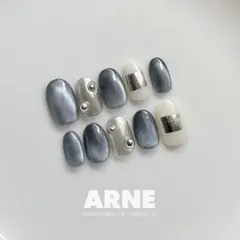 【No.245】ネイルチップ 韓国ネイル マグネットネイル モードネイル 個性派