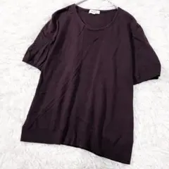 【SCAPA✨スキャパ】サマーニット トップス ボルドー 40 L 綿100%のサムネイル