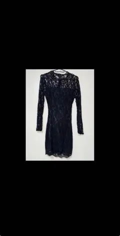 総レース 背中あき 長袖 ドレス