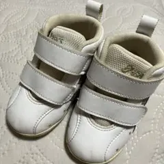 ASICS ベビーシューズ ハイカット 星柄 ホワイト 13 ファーストシューズ