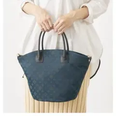 russetラウンドカット2wayトートバッグ ダークグリーン