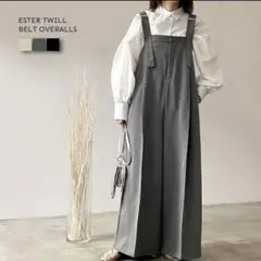 【RUMOR】エステルツイルベルトワイドサロペット