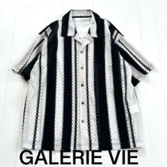 GALERIE VIEランダムストライプ オープンカラーシャツ　バイカラーのサムネイル