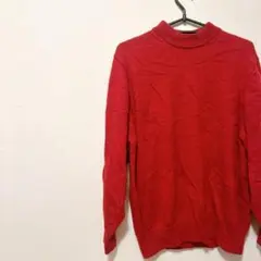 レッド長袖フリーストップス