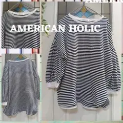 も*ち様 ✰AMERICAN HOLIC ボーダー Tシャツ