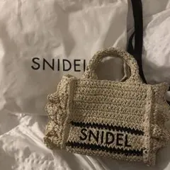 【未使用】SNIDEL ブレーズフリルロゴミニショルダー バッグ ベージュ